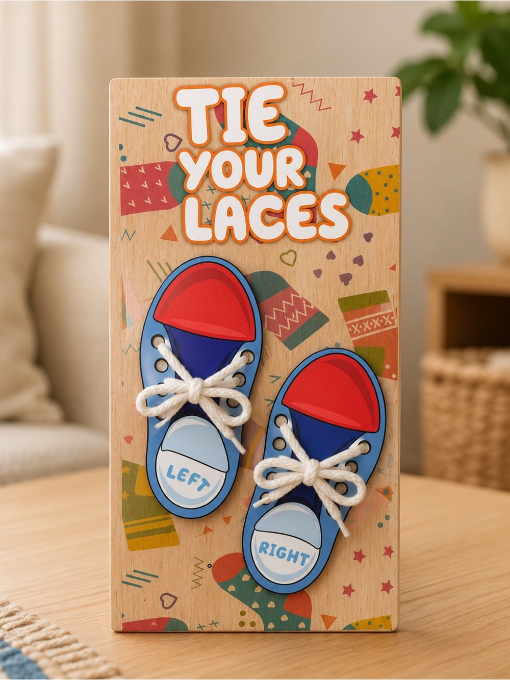 Kids Tie-Your-Laces Learning Board